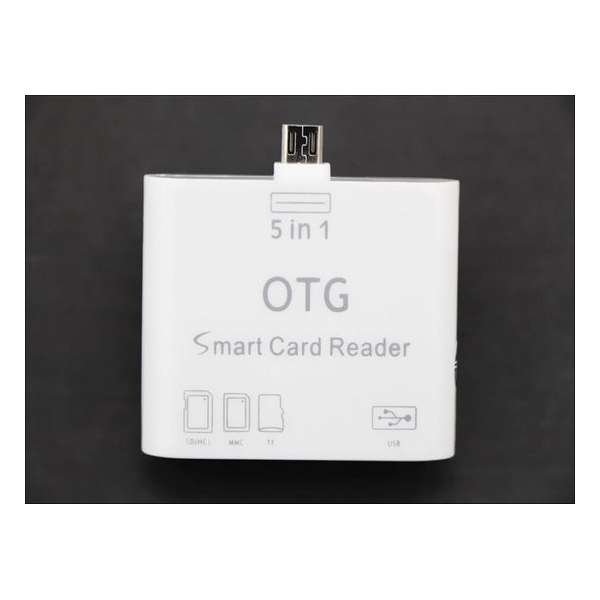 OTG Connection Kit met 5-in-1 Card Reader & USB Hub