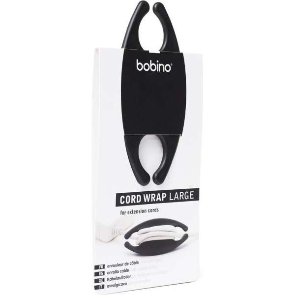 bobino 1 stuk cord wrap large voor verlengsnoeren zwart