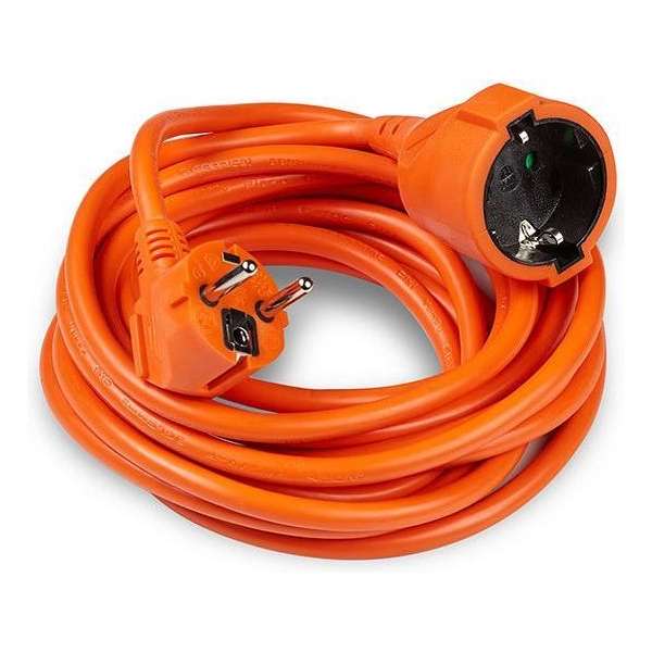 Verlengsnoer 5 meter - H05VV-F3G1,5 geaard - Oranje