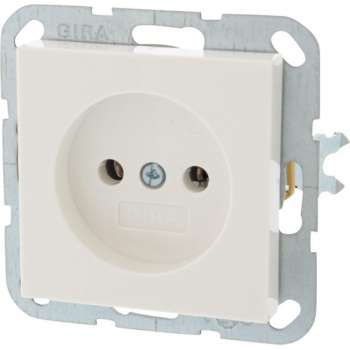 Gira SY55 Inbouw Stopcontact - 1-voudig - Polarwit