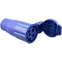 Q-Link CEE 3-pins 16A camping stroomstekker (v) / blauw