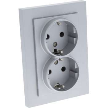 Q-Link S–Line contactdoos – 2–voudig – randaarde – aluminium