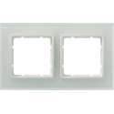 Berker Afdekraam 2-Voudig Glas Wit B.1-B.3-B.7 (Te combineren met Berker S1 serie)