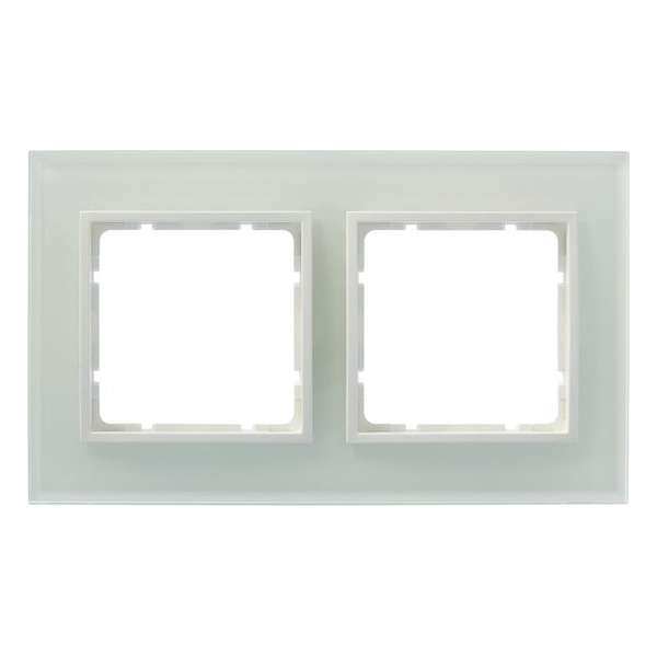 Berker Afdekraam 2-Voudig Glas Wit B.1-B.3-B.7 (Te combineren met Berker S1 serie)