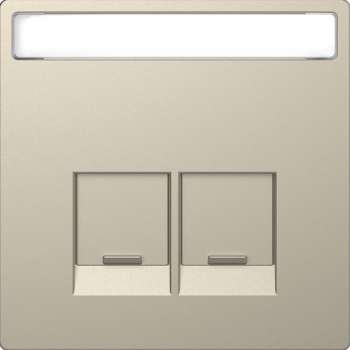 Inzetstuk RJ45 Actassi Tekstveld 2V - Kunststof - Sahara - Systeem Design - Schneider Electric - MTN4574-6033