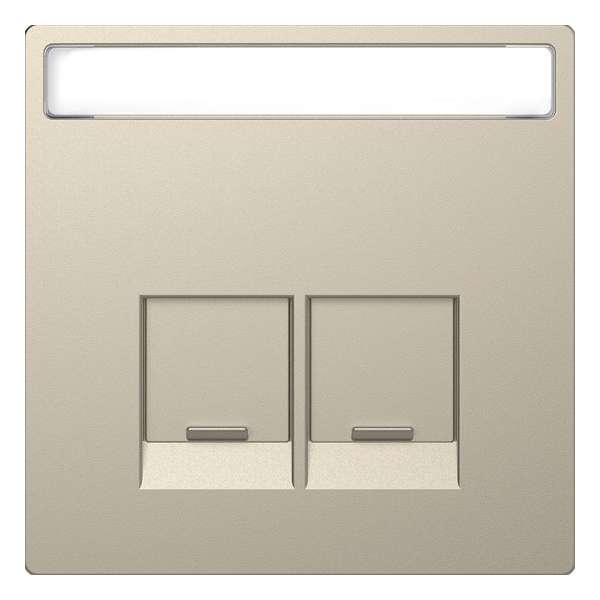 Inzetstuk RJ45 Actassi Tekstveld 2V - Kunststof - Sahara - Systeem Design - Schneider Electric - MTN4574-6033