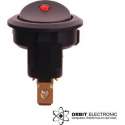 Orbit Electronic® - Wipschakelaar 12V Rond - Rood LED indicator - Auto/Boot/Camper - Per Stuk