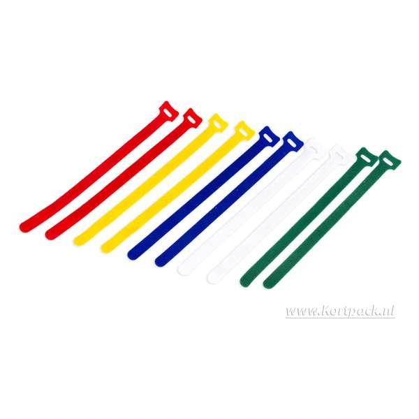 Velcro Kabelbinders 10 delige set 17mm x 310mm + Kortpack pen (098.0615)