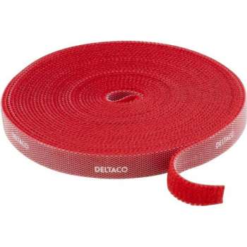 DELTACO CM05R Kabelbinder - 5 meter - Rood