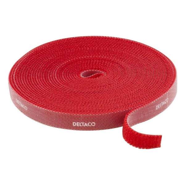 DELTACO CM05R Kabelbinder - 5 meter - Rood