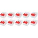 Lasklem Slim Set 10 Stuks - 2 Polig met Klemmetjes - Rood - BES LED