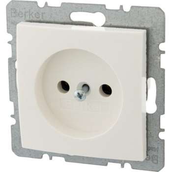 Berker S1 Inbouw Stopcontact - 1-voudig - Polarwit