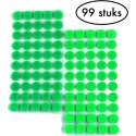 99 stuks Zelfklevend klittenband – Klittenbandsluiting – Klittenband rondjes – 1cm - groen