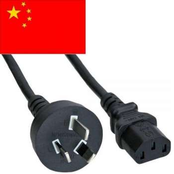 InLine China Stroomkabel met C13 plug - zwart - 1,8 meter