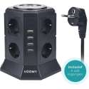 Voomy Multi Stekkerdoos met Schakelaar - 4 USB Laders - 8 Stopcontacten