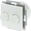 Inbouw Dimmer Duo - Geschikt voor Berker S1 - Tot 2 x 150W - Universeel - Polarwit