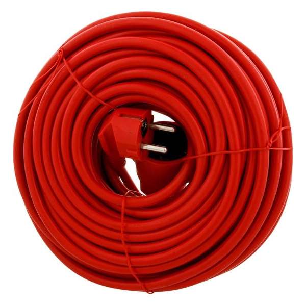 Exin verlengsnoer - randaarde - 3500W - 3 x 1.5 mm² - 25 m - rood