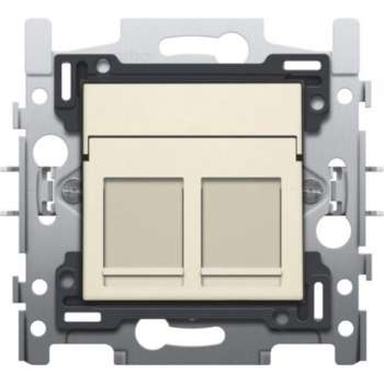 Niko Data stopcontact 2X RJ45 utp CAT5E cream - 100-65152