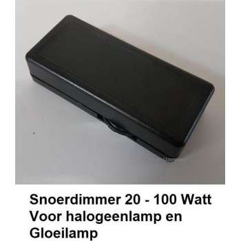 SNOERDIMMER GLOEILAMP / HALOGEEN (230v)  20-100W ZWART