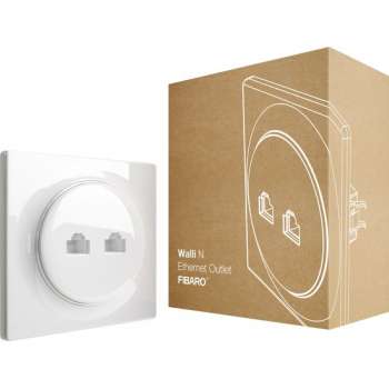 FIBARO Walli N Ethernet outlet - Wit - Klassiek basiselement