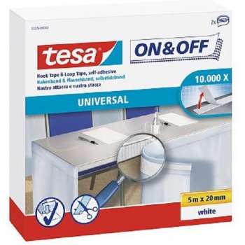 TESA Zelfklevende tape - 5m x 20mm - Wit