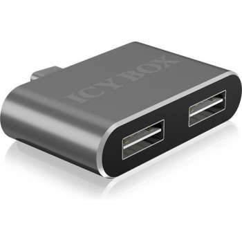 ICY BOX IB-HUB1201-C USB 2.0 interfacekaart/-adapter