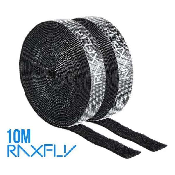 RaxFly Kabel Organiser 10M - Kabel management - Kabel Organizer - Klittenband - Kabelbinder - 15mm dikte