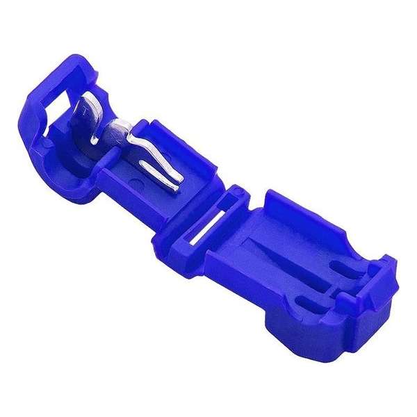 Draad Connector met Kabelschoen Snelkoppeling - 0.75-1.5 mm2 - Blauw 100 Stuks