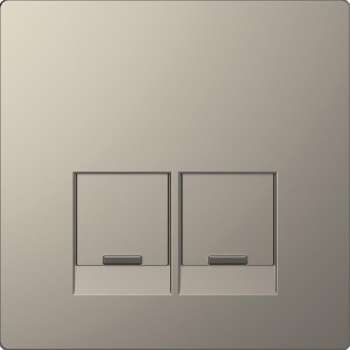 Inzetstuk RJ45 Actassi 2V - Metaal - Nikkel Metallic - Systeem Design - Schneider Electric - MTN4572-6050