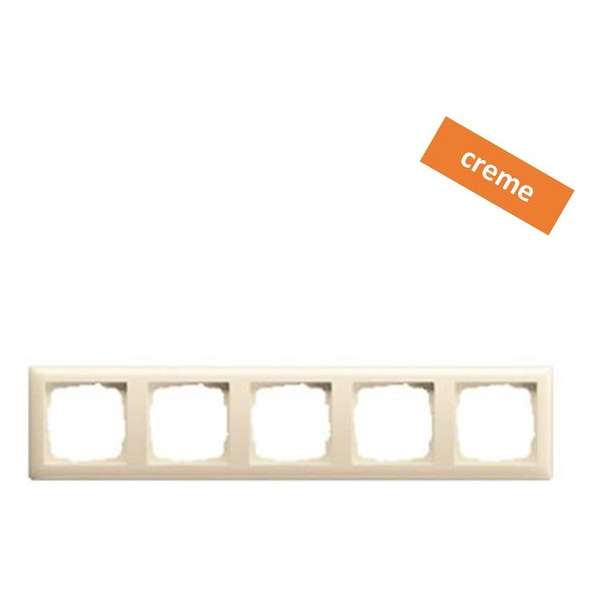 Gira ST55 Afdekraam - 5 voudig - Inbouw - Creme