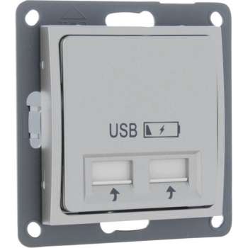 Q-Link S2 contactdoos – inbouw – 2 x USB – 5V – RVS