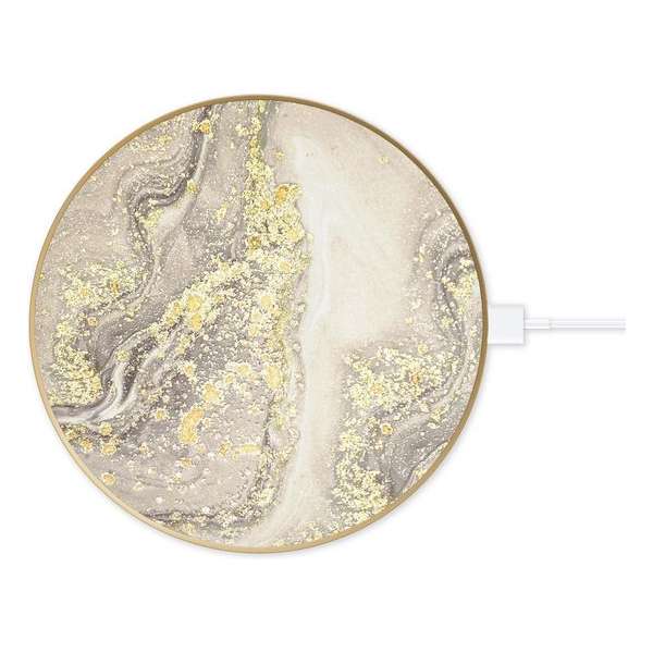 iDeal of Sweden Qi Charger voor Universal Sparkle Greige Marble