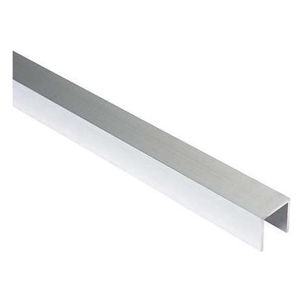 Essentials U-profiel aluminium brut 100 x 2,5 x 2,5 cm