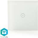 Slimme smart lichtschakelaar | Wi-Fi | Enkel | Muurmontage | 86 mm | 86 mm | 1000 W | Android™ & iOS | Glas | Wit