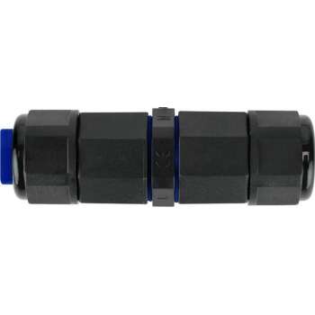 Kabelverbinder - Rechte Connector - Waterdicht IP68 - 3 Aderig - Zwart