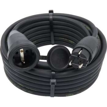 Luxya Cabling - Verlengsnoer Neopreen - 05 meter - 3G2,5 mm² - IP44 - Randaarde - Zwarte stekkers