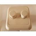 duo dimmer compleet gl/hal 230/12v creme