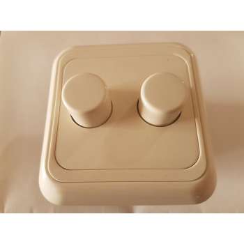 duo dimmer compleet gl/hal 230/12v creme