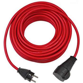 Allteq - Verlengkabel - Buitenkabel - Rubber - IP44 - Rood - 25 meter