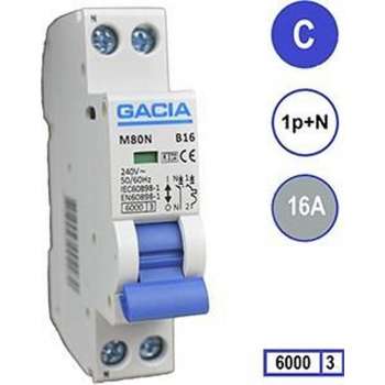 Gacia - Instalatieautomaat - 16A/C/KAR/2P