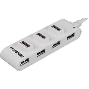 Hq-power Stekkerdoos Usb 2.0 High Speed 7-voudig 10 Cm Abs Wit