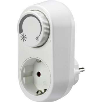 LED Stekkerdimmer - Priso Tuby - Opbouw - Enkel Knop - 3-24W - Wit | Nederland - BES LED