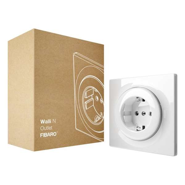 FIBARO Walli N Outlet type F - Wit - Klassiek basiselement