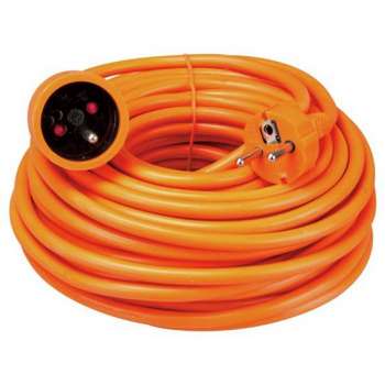 Perel Verlengkabel 20 Meter Rubber Oranje