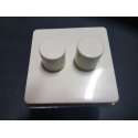 duo-dimmer 230 + 12 volt spoeltrafo peha creme