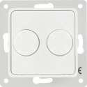 KOPP model Milano duo-dimmer 20-100W, 12V halogeen i.c.m. gewikkelde trafo | WIT