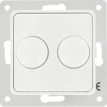 KOPP model Milano duo-dimmer 20-100W, 12V halogeen i.c.m. gewikkelde trafo | WIT