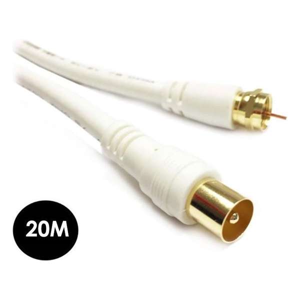 F-Connector - IEC Male Coaxkabel 20M