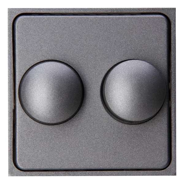 KOPP - Afdekplaat/Centraalplaat - Athenis - DUO Dimmer - Mat Antraciet - BES LED