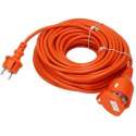 Verlengsnoer - 10 meter - 1.5mm² - IP44 Spatwaterdicht - Oranje